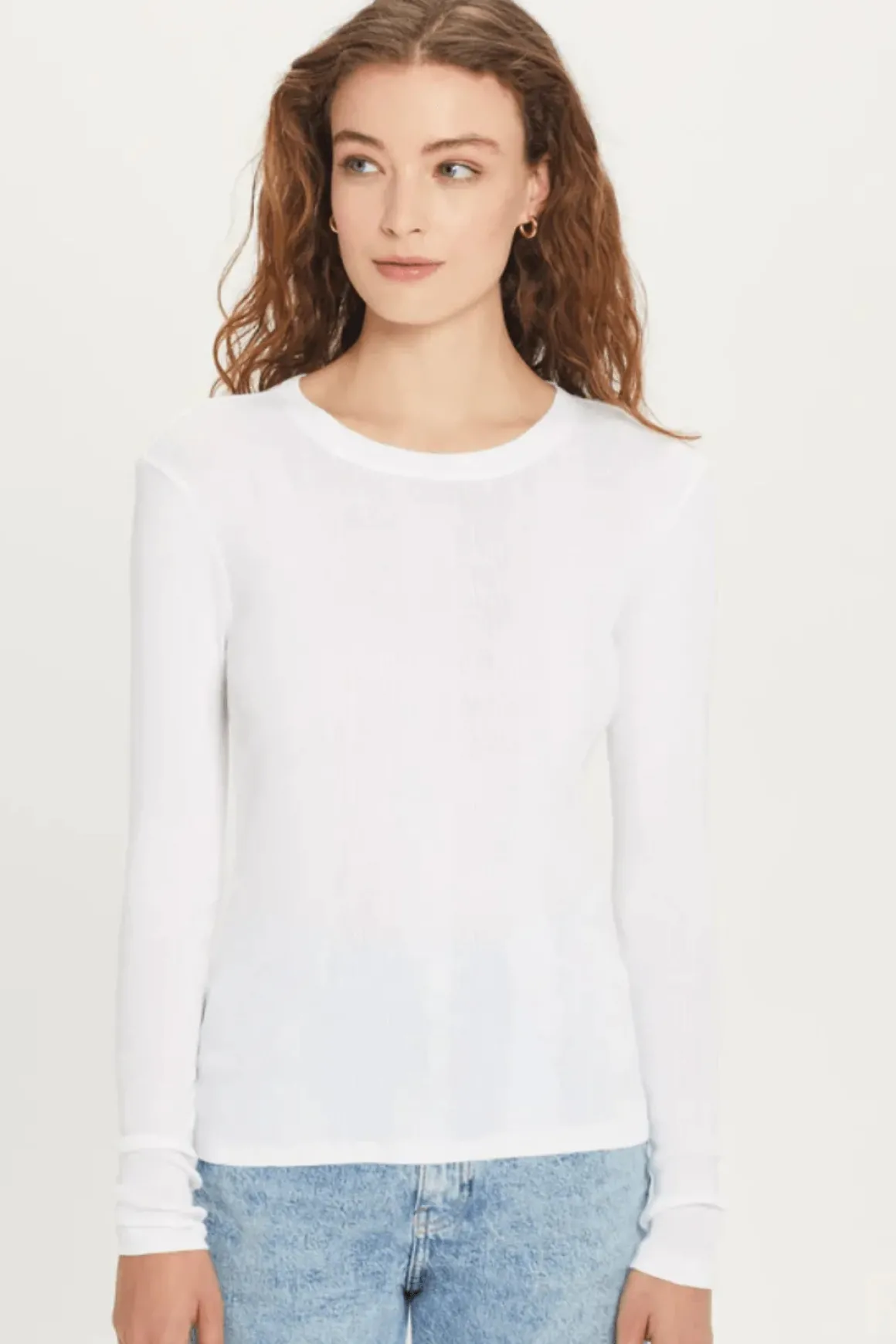 Goldie LONG SLEEVE VARIEGATED RIB TEE
