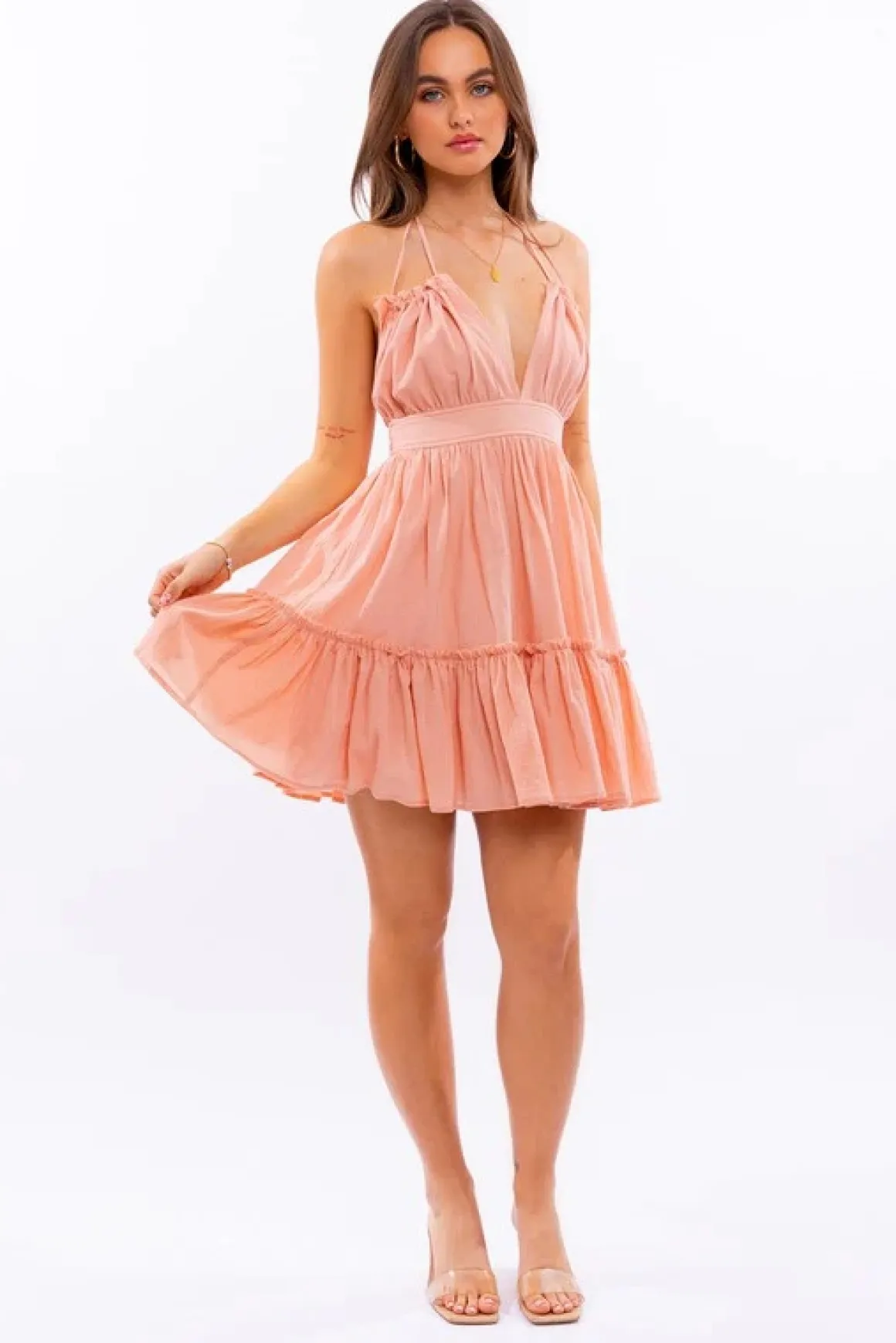 halter_babydoll_tiered_mi_9.webp Halter Babydoll Tiered Mini Dress *Online Only*