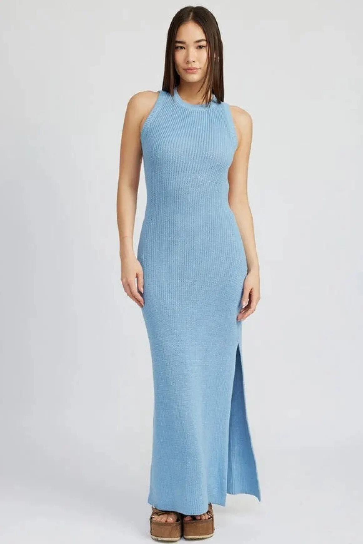HALTER NECK MAXI DRESS WITH OPEN BACK *Online Only*