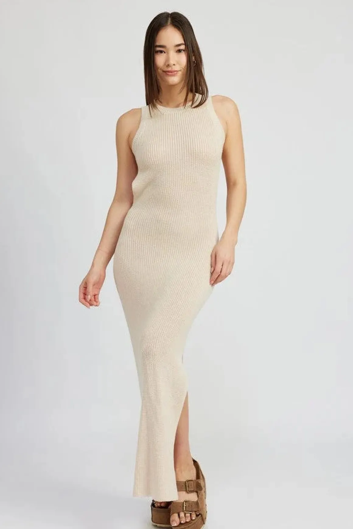 HALTER NECK MAXI DRESS WITH OPEN BACK *Online Only*