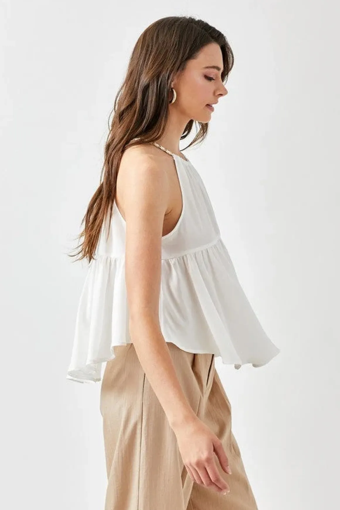 Halter Neck with Back Strap Flared Top  *Online Only*