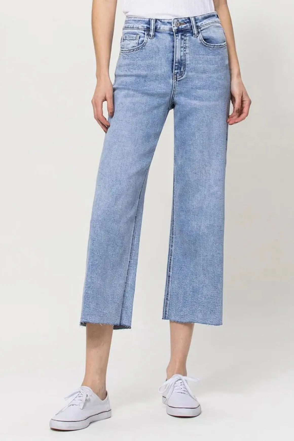 High Rise Crop Wide Leg Jeans *Online Only*