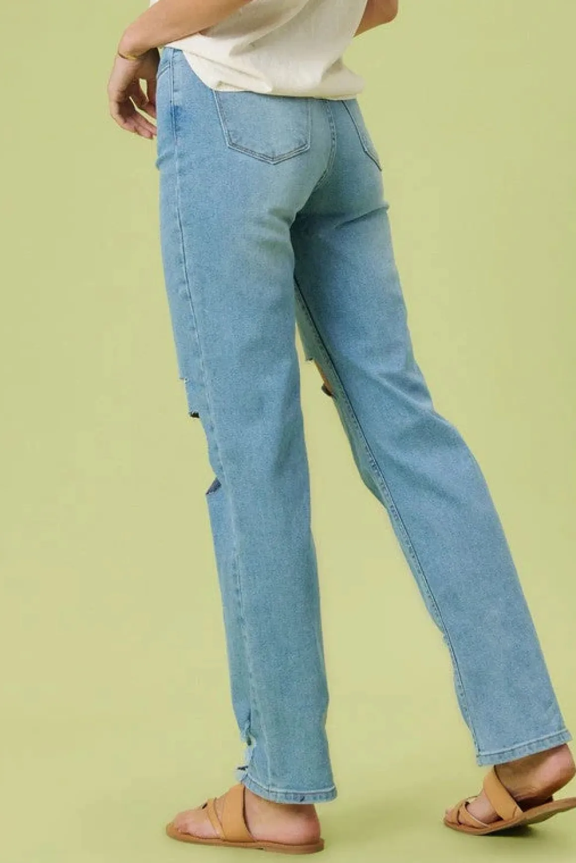 high_rise_distressed_wide_3.webp High Rise Distressed Wide Leg Jeans *Online Only*