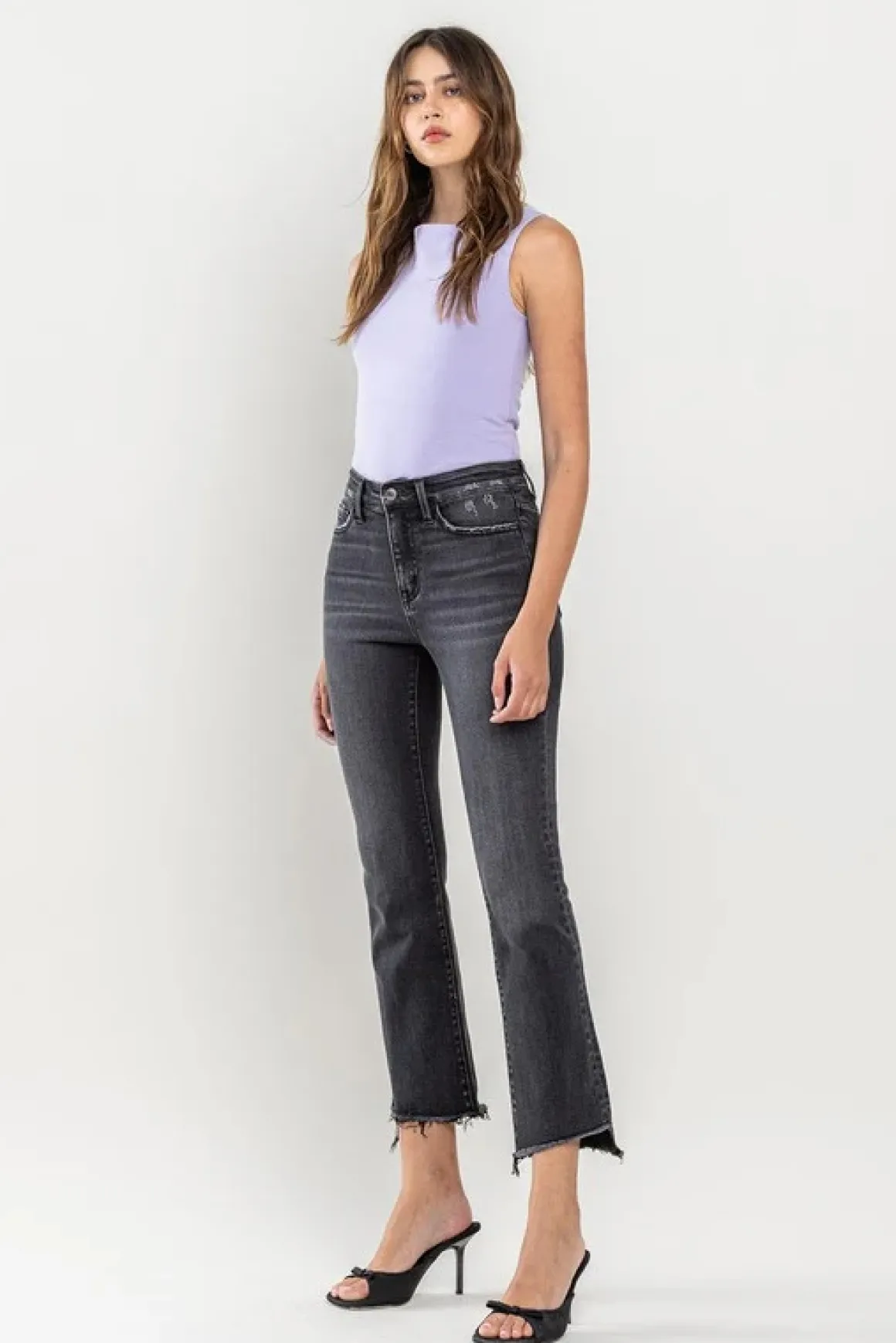 high_rise_raw_hem_crop_fl_3.webp High Rise Raw Hem Crop Flare Jeans *Online Only*