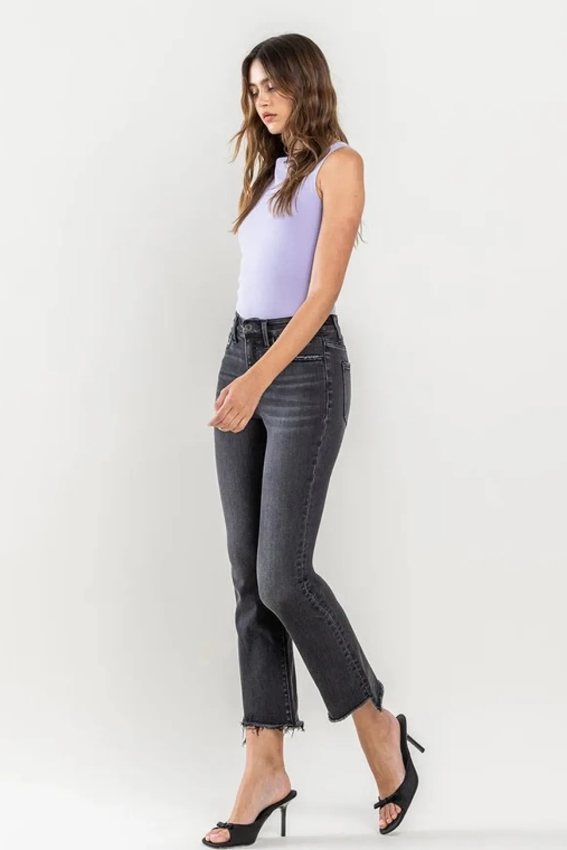 high_rise_raw_hem_crop_fl_4.webp High Rise Raw Hem Crop Flare Jeans *Online Only*