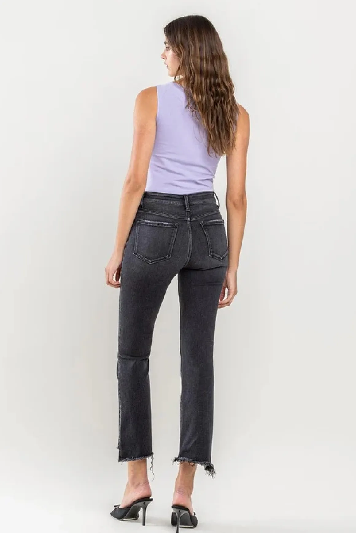high_rise_raw_hem_crop_fl_6.webp High Rise Raw Hem Crop Flare Jeans *Online Only*