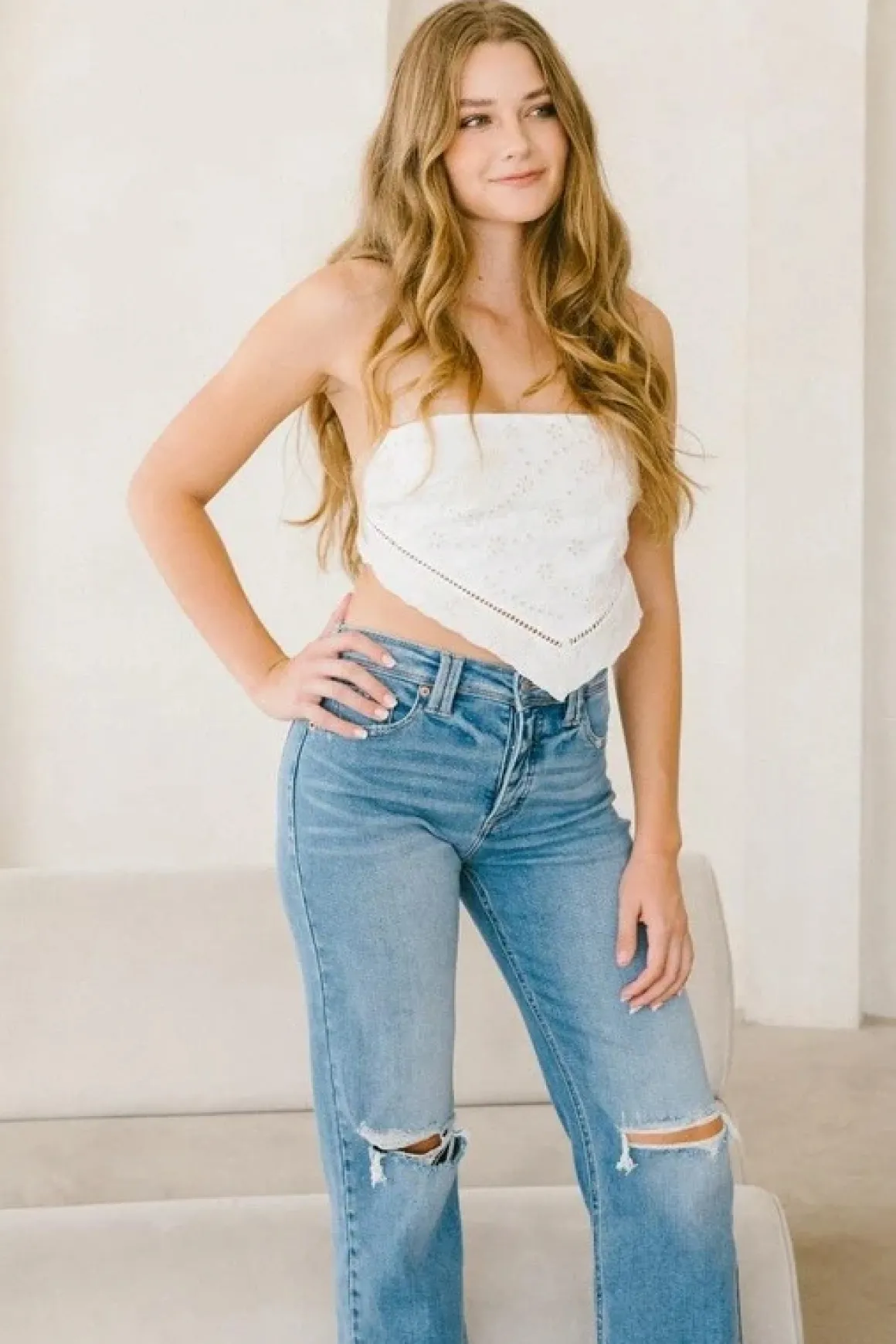High Rise Relaxed Straight Tummy Control Jeans *Online Only*