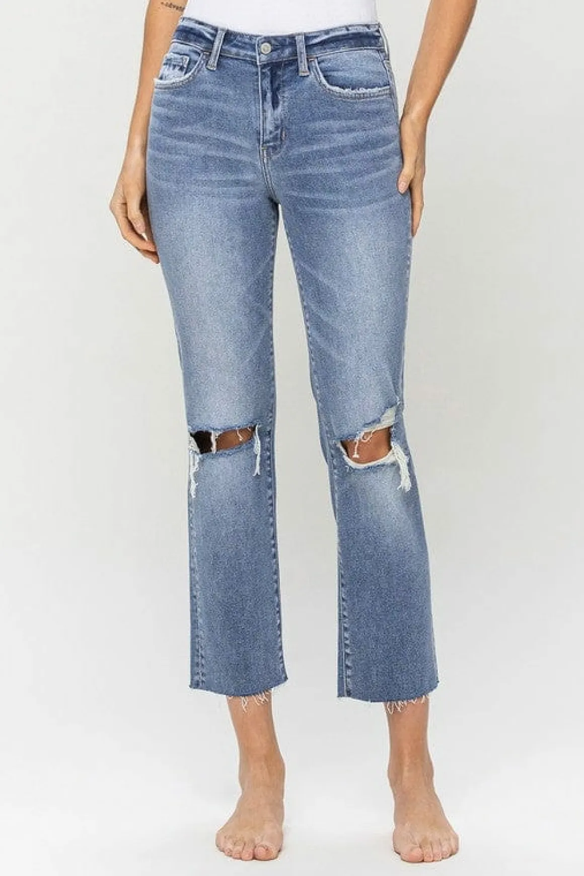 High Rise Straight With Clean Raw Hem *Online Only*