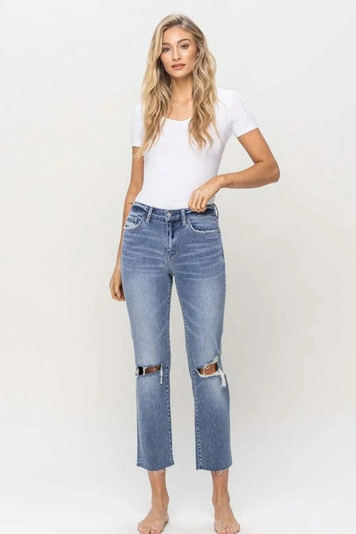 High Rise Straight With Clean Raw Hem *Online Only*