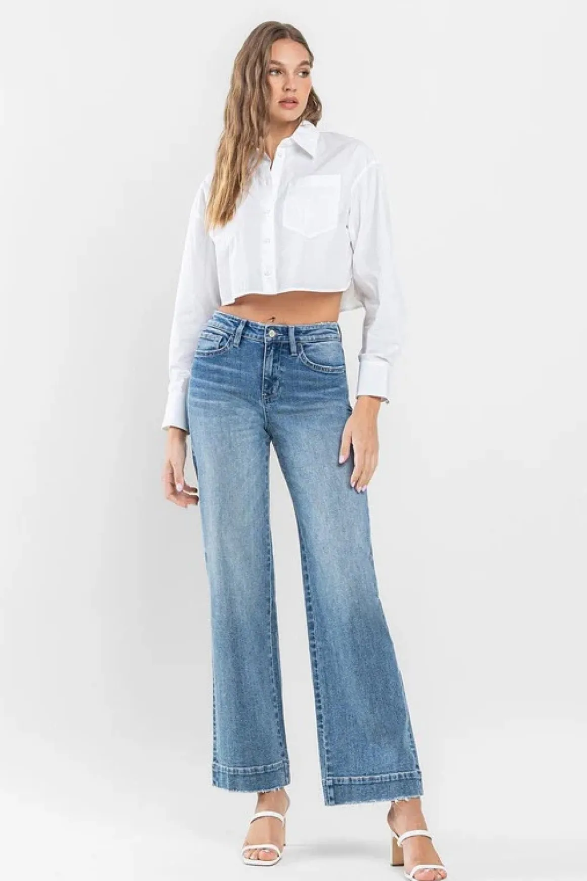 high_rise_wide_leg_jeans__2.webp High Rise Wide Leg Jeans with Trouser Hem *Online Only*