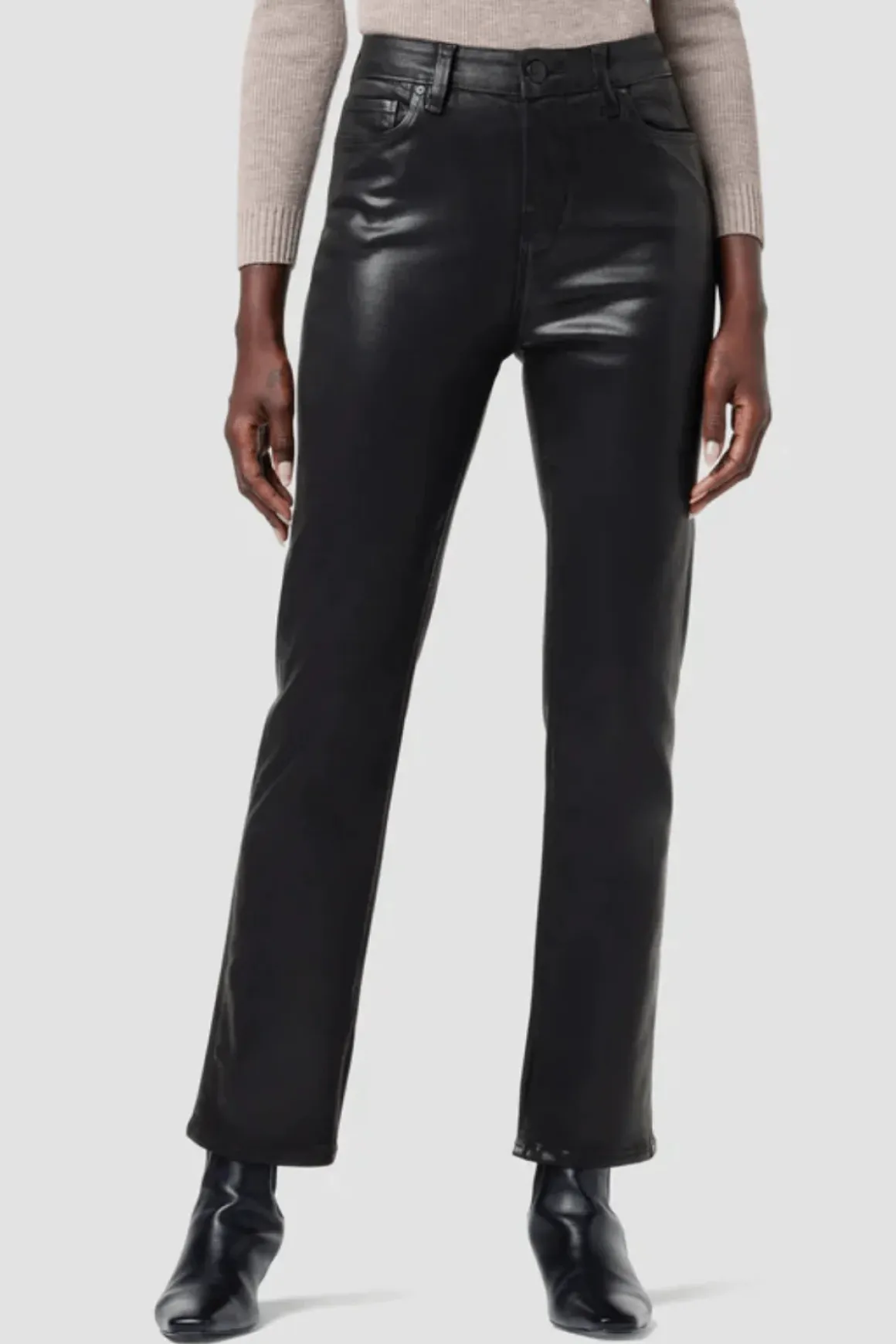 Hudson Nico Mid-Rise Straight Ankle Jean w/ Slit Hem