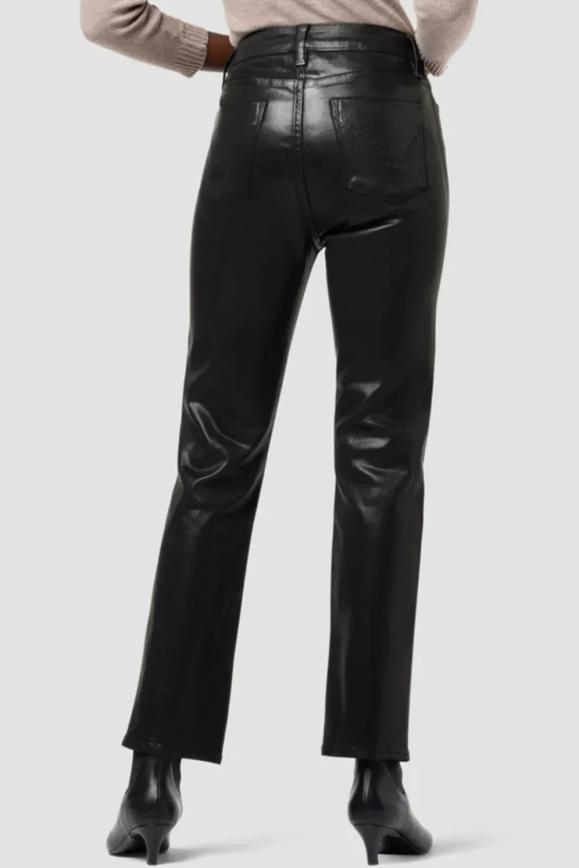 Hudson Nico Mid-Rise Straight Ankle Jean w/ Slit Hem