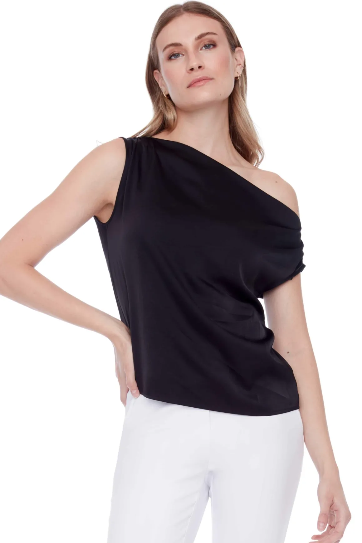 ILTM Lily Satin Asymmetrical Top