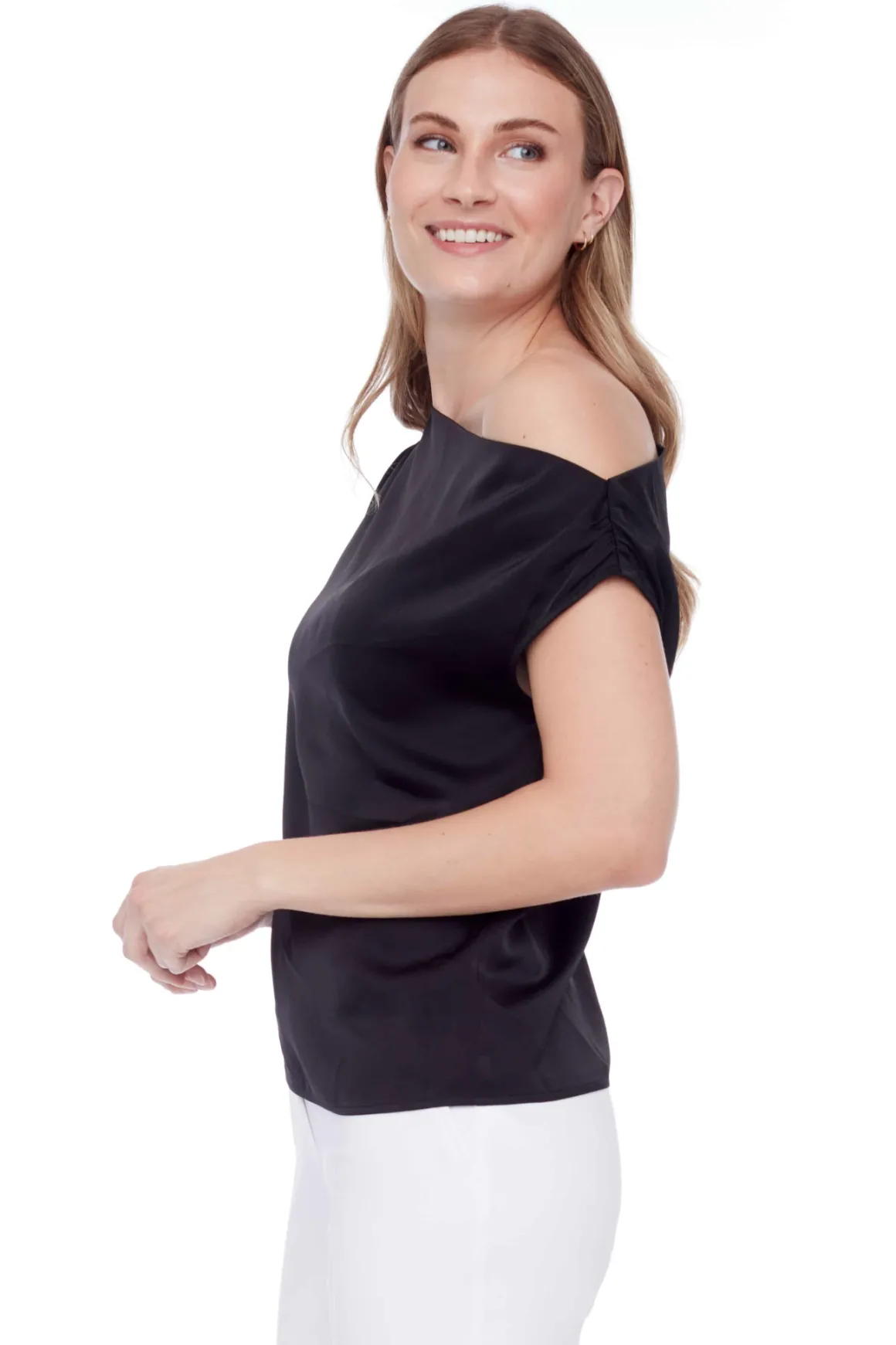 ILTM Lily Satin Asymmetrical Top