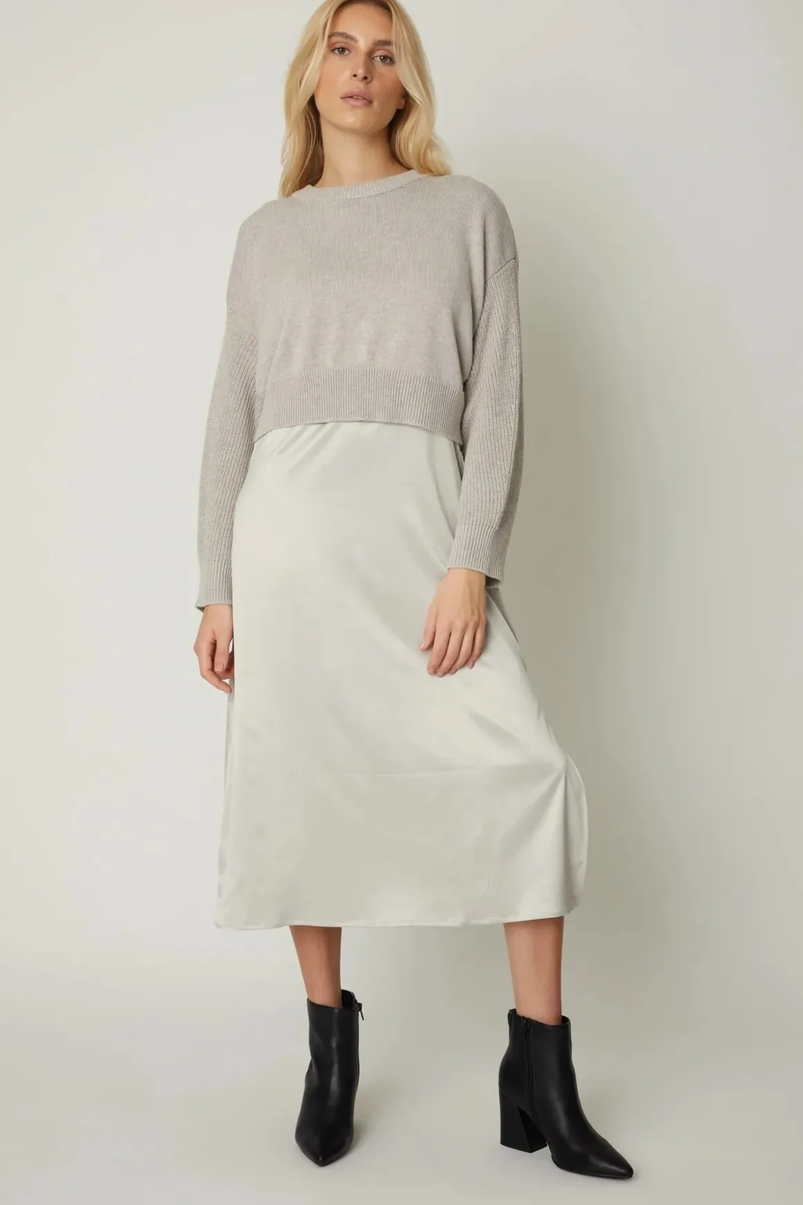 JS71 Willow Sweater Slip Dress