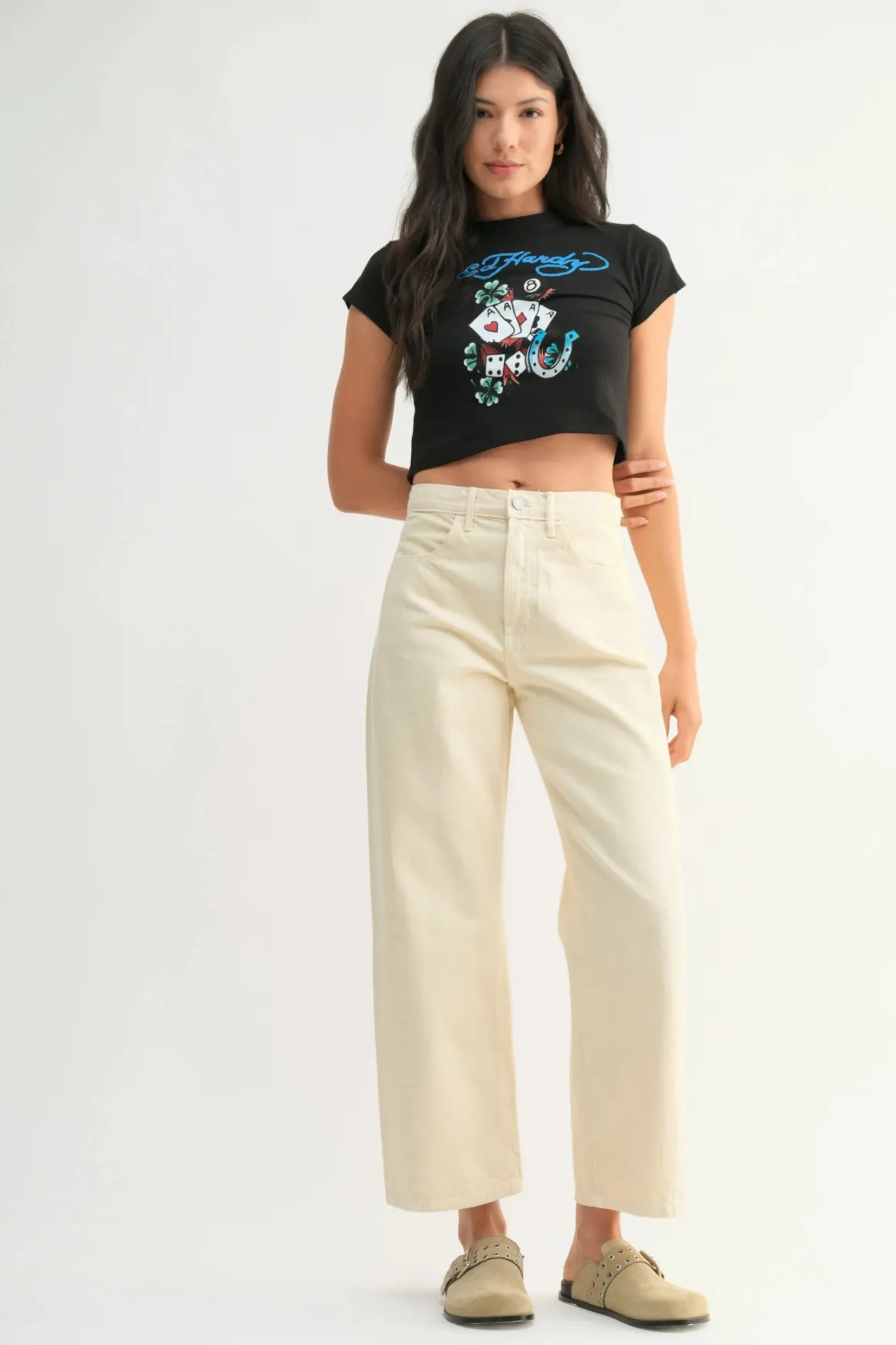 Just Black Denim Barrel Twist Jeans
