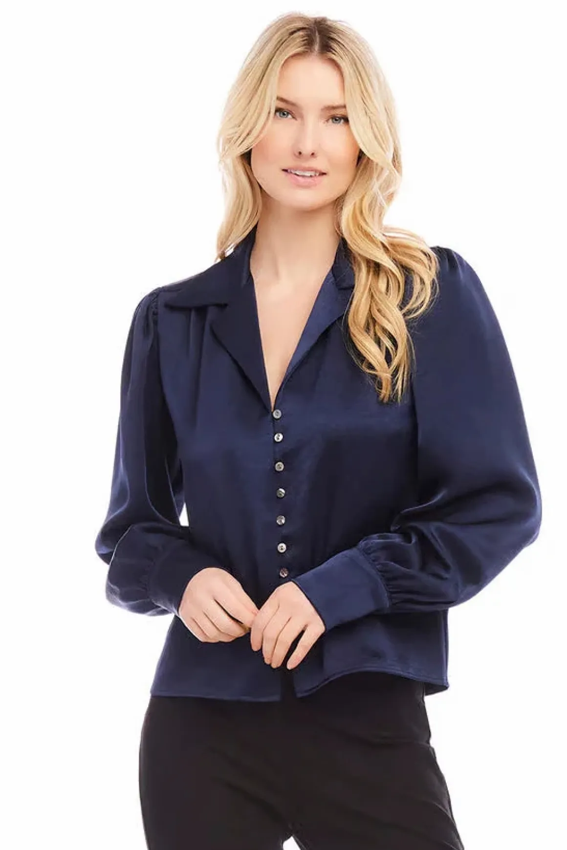 Karen Kane Shirred Blouse