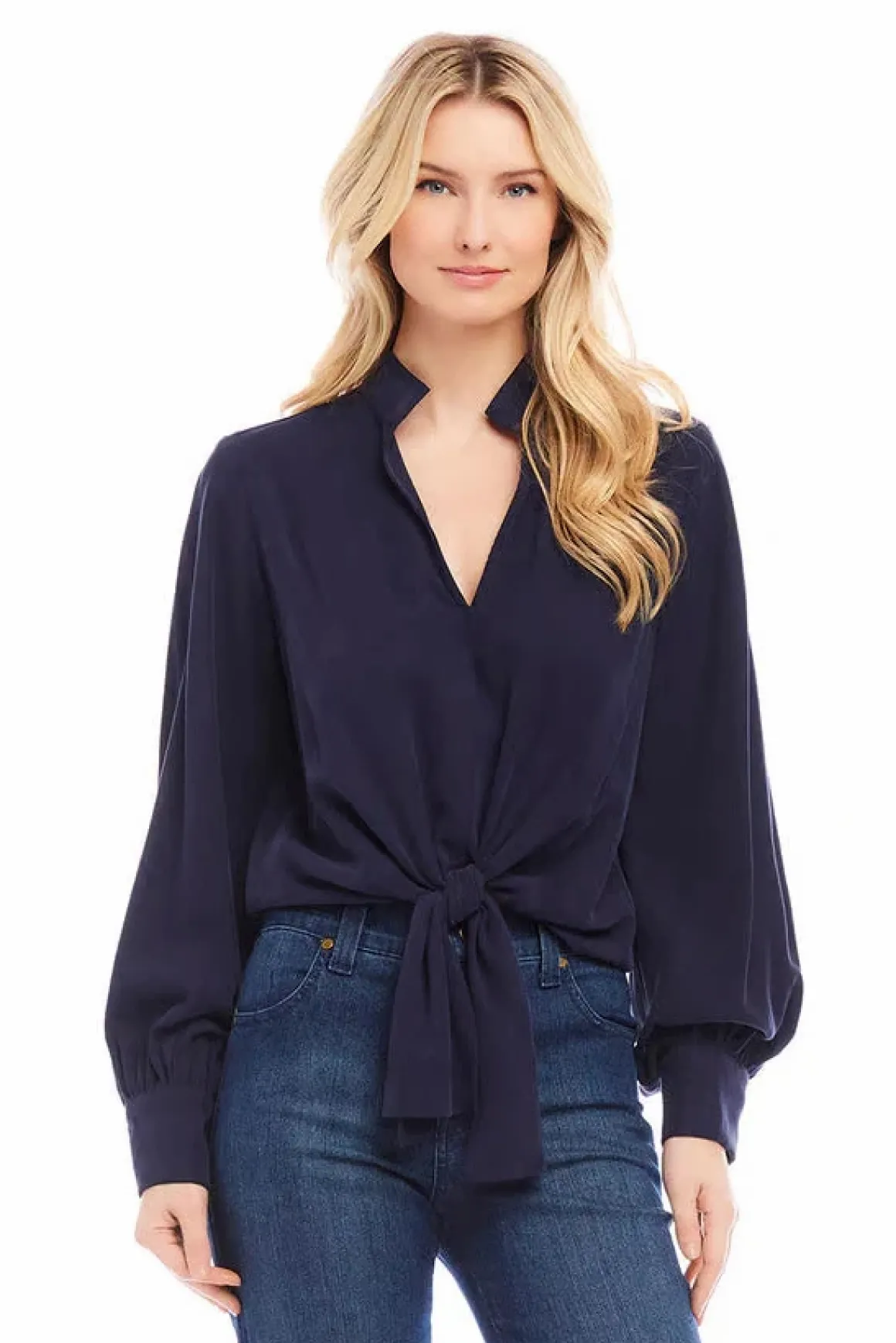 Karen Kane Tie Front Blouse