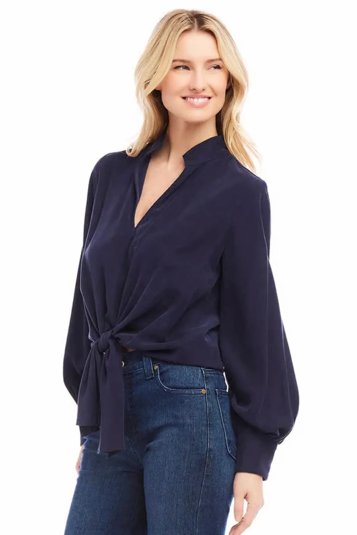 Karen Kane Tie Front Blouse