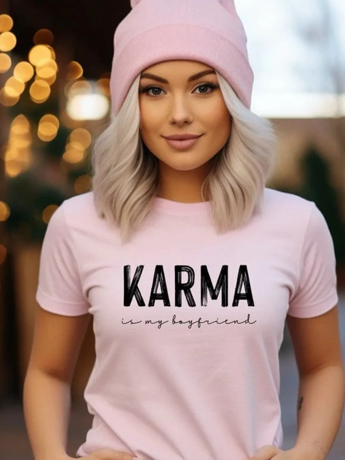 Karma is my Boyfriend Graphic Crew Neck Tee *Online Only*
