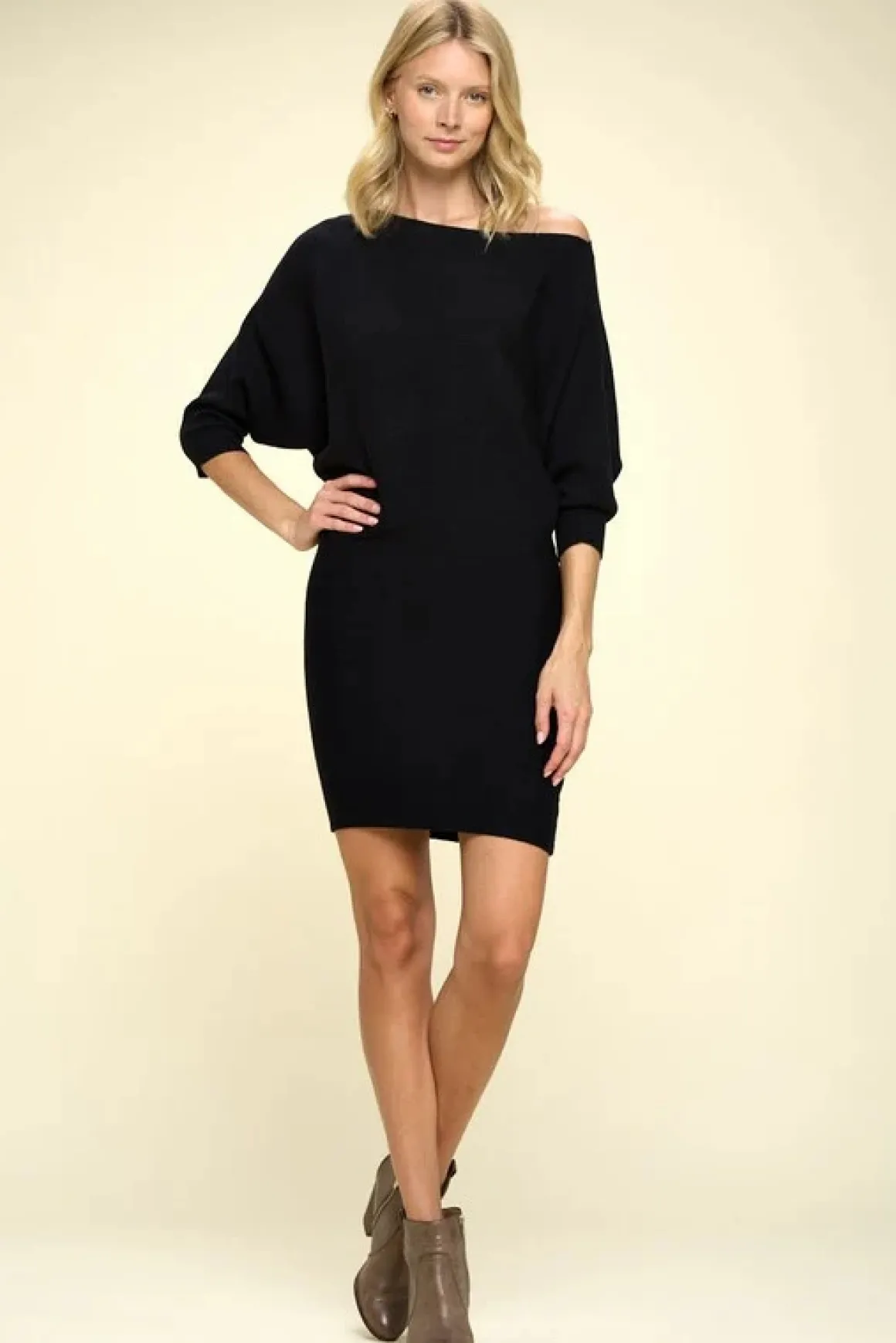 Knit Dolman Sleeve Dress *Online Only*