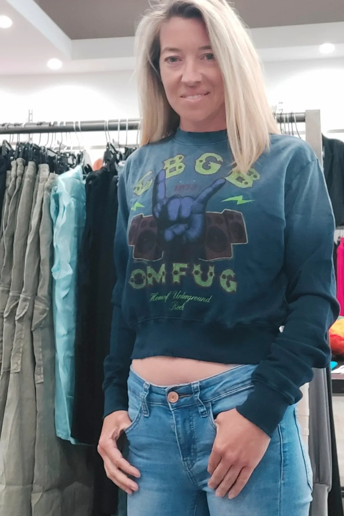 Lauren Moshi CBGB Rock Hand Pullover
