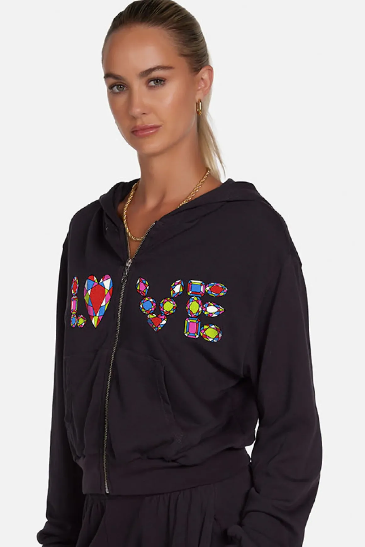 Lauren Moshi Lachelle Diamond Evil Eye Hoodie