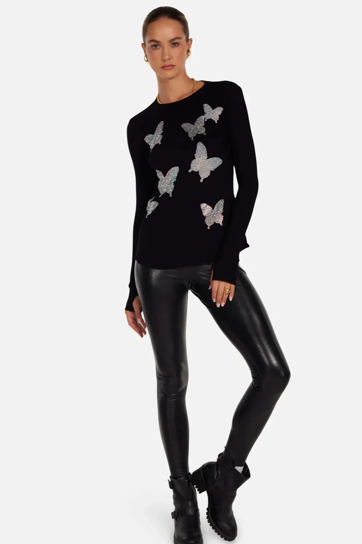lauren_moshi_mckinley_cry_2.webp Lauren Moshi McKinley Crystal Butterfly Long Sleeve Shirt