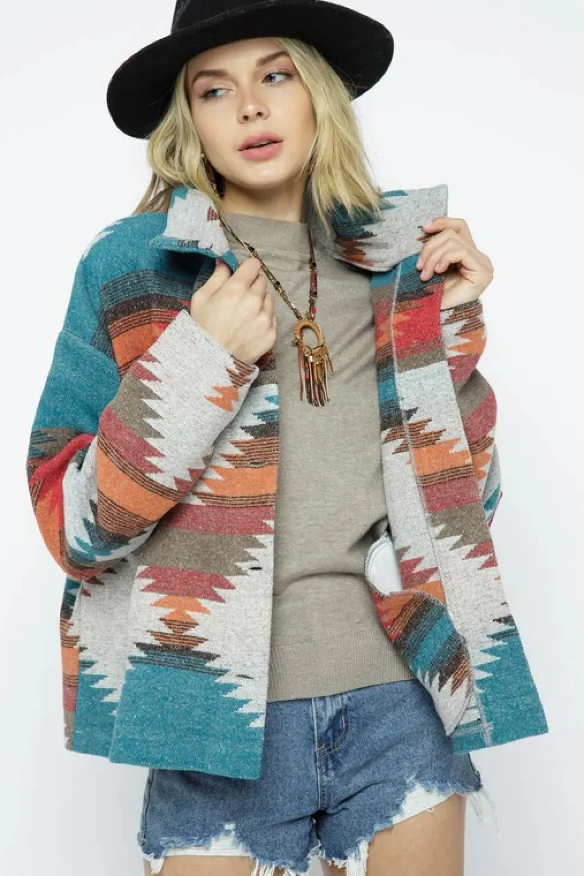 Lightweight Aztec Pattern Jacket *Online Only*