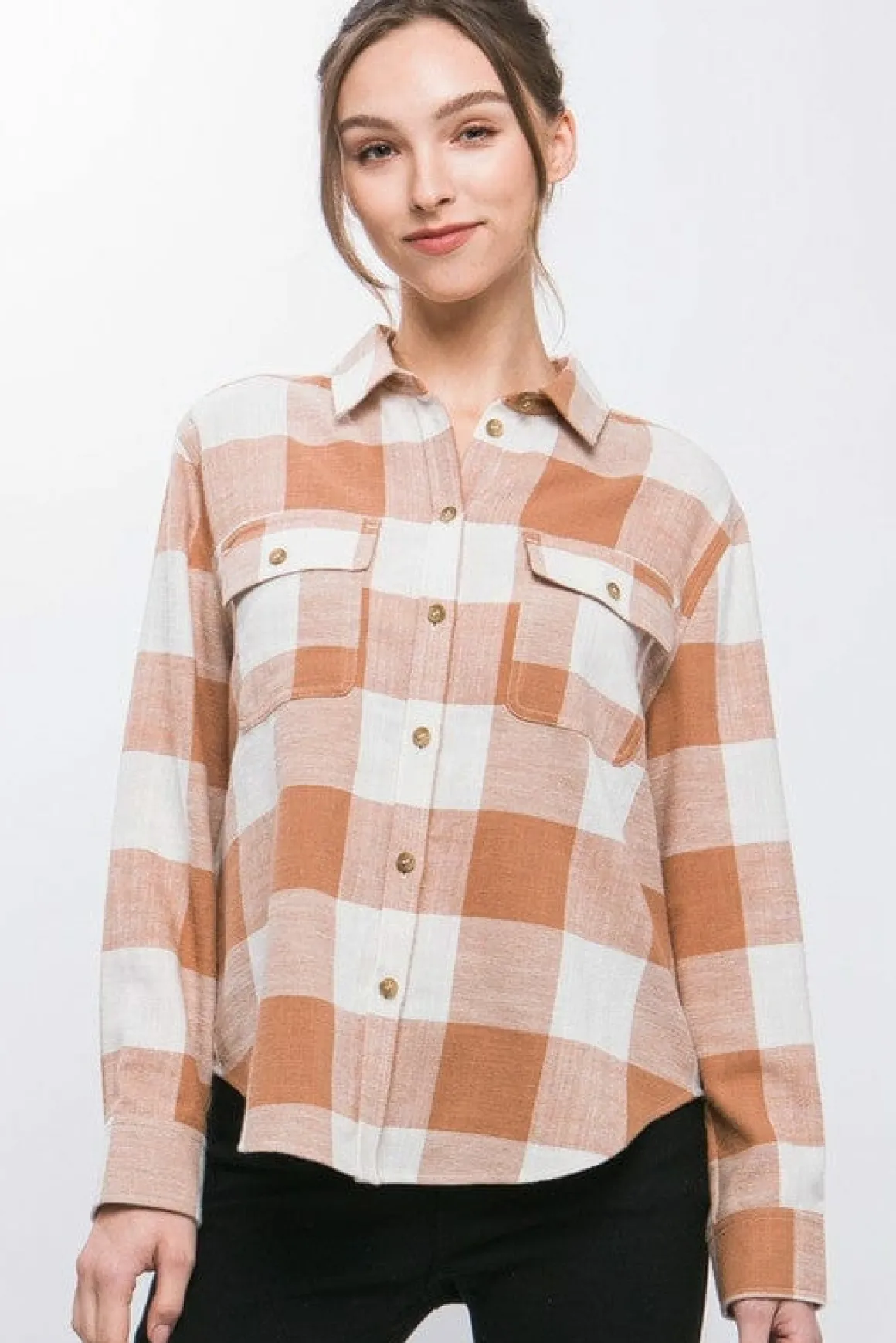 lightweight_plaid_button__2.webp Lightweight Plaid Button Down Top *Online Only*