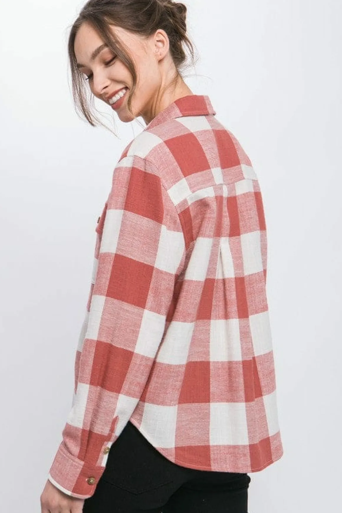 lightweight_plaid_button__9.webp Lightweight Plaid Button Down Top *Online Only*