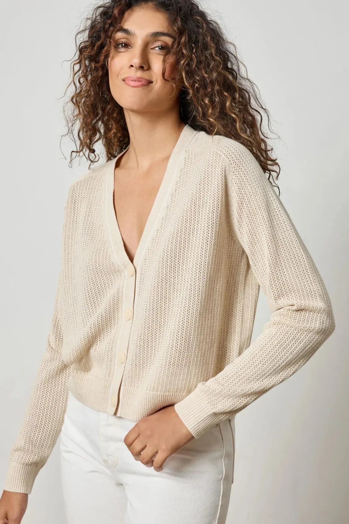 Lilla P Saddle Sleeve Cardigan