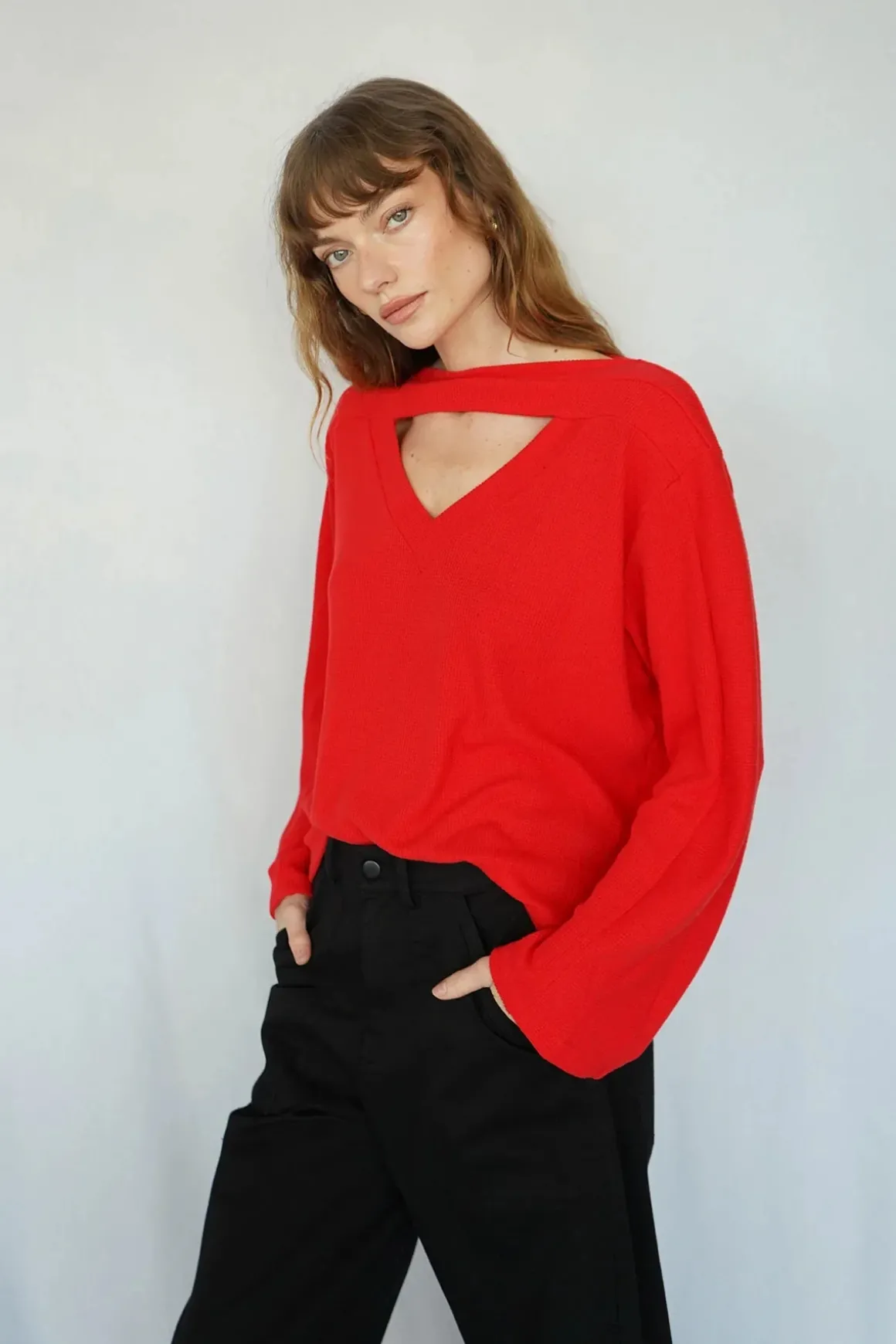 LNA Colette Waffle Top
