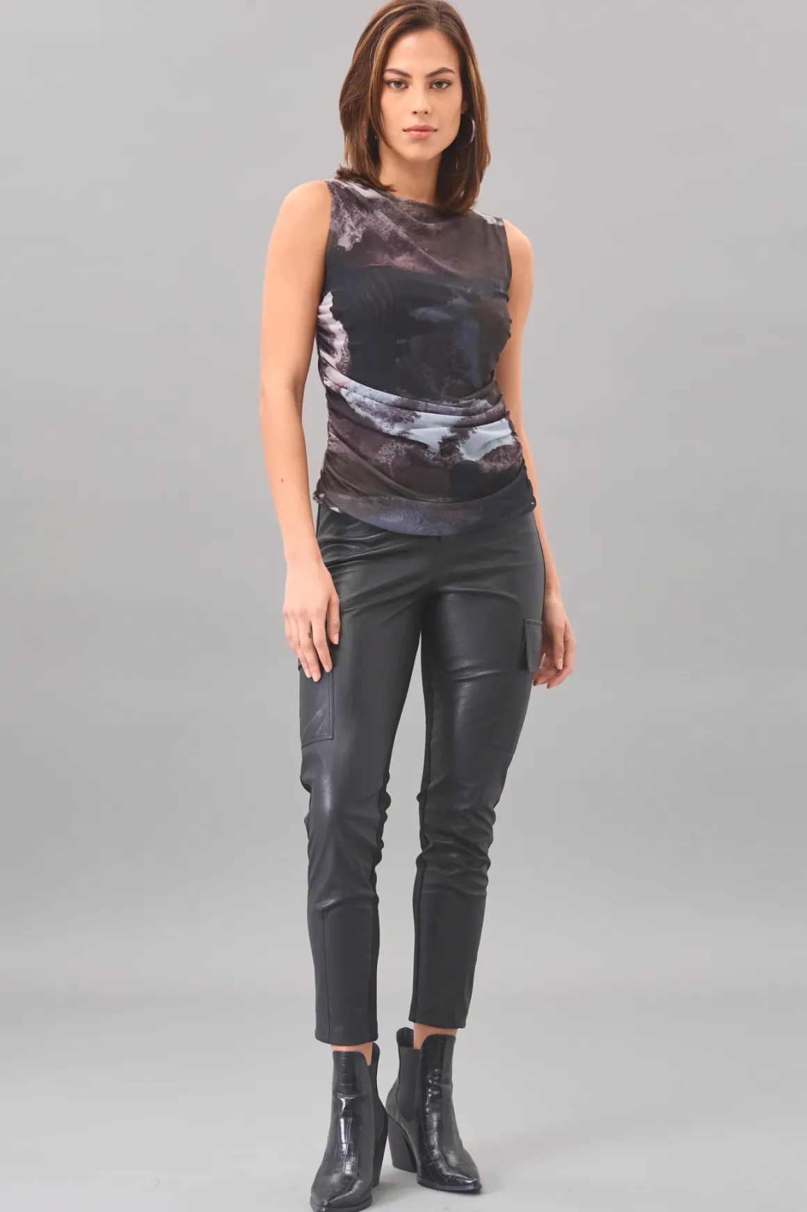 Lola & Sophie Full Moon Sleeveless Mesh Top