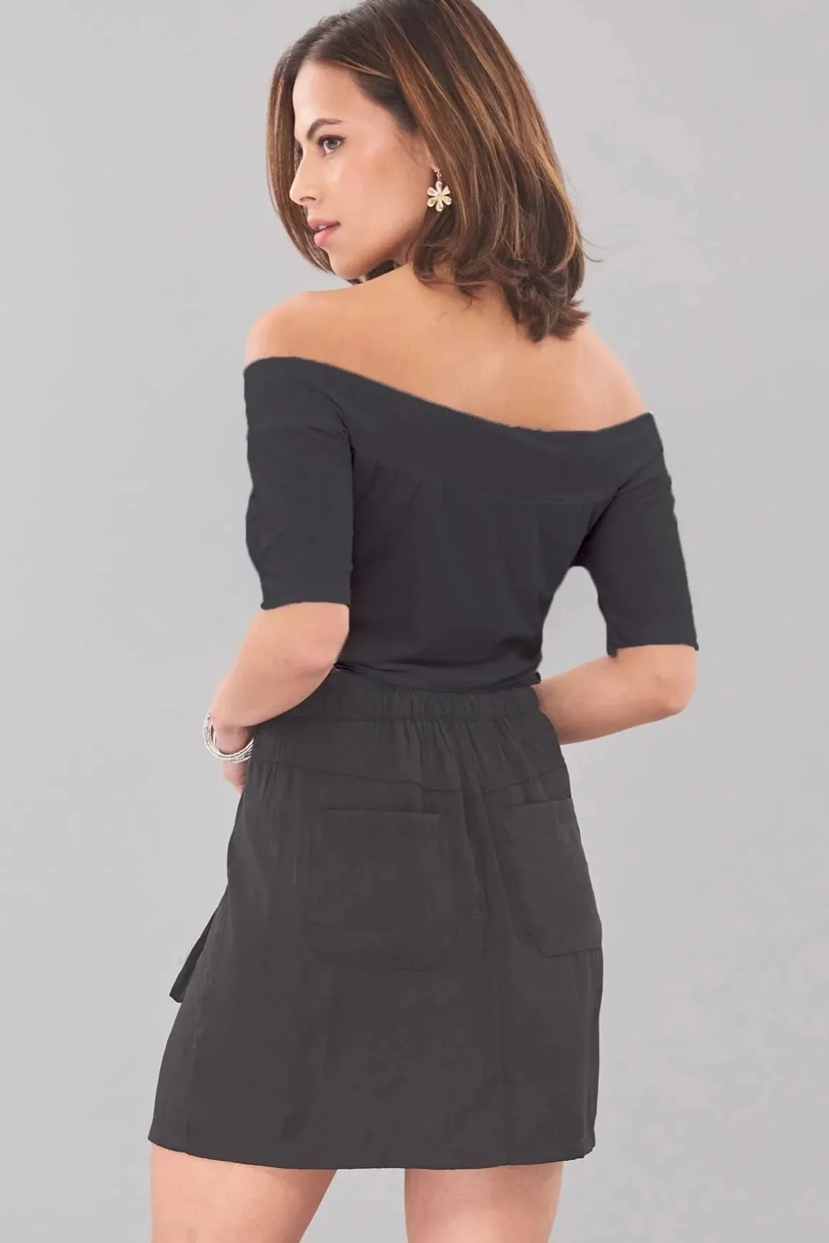 Lola & Sophie Luxe Jersey Off Shoulder Shirt