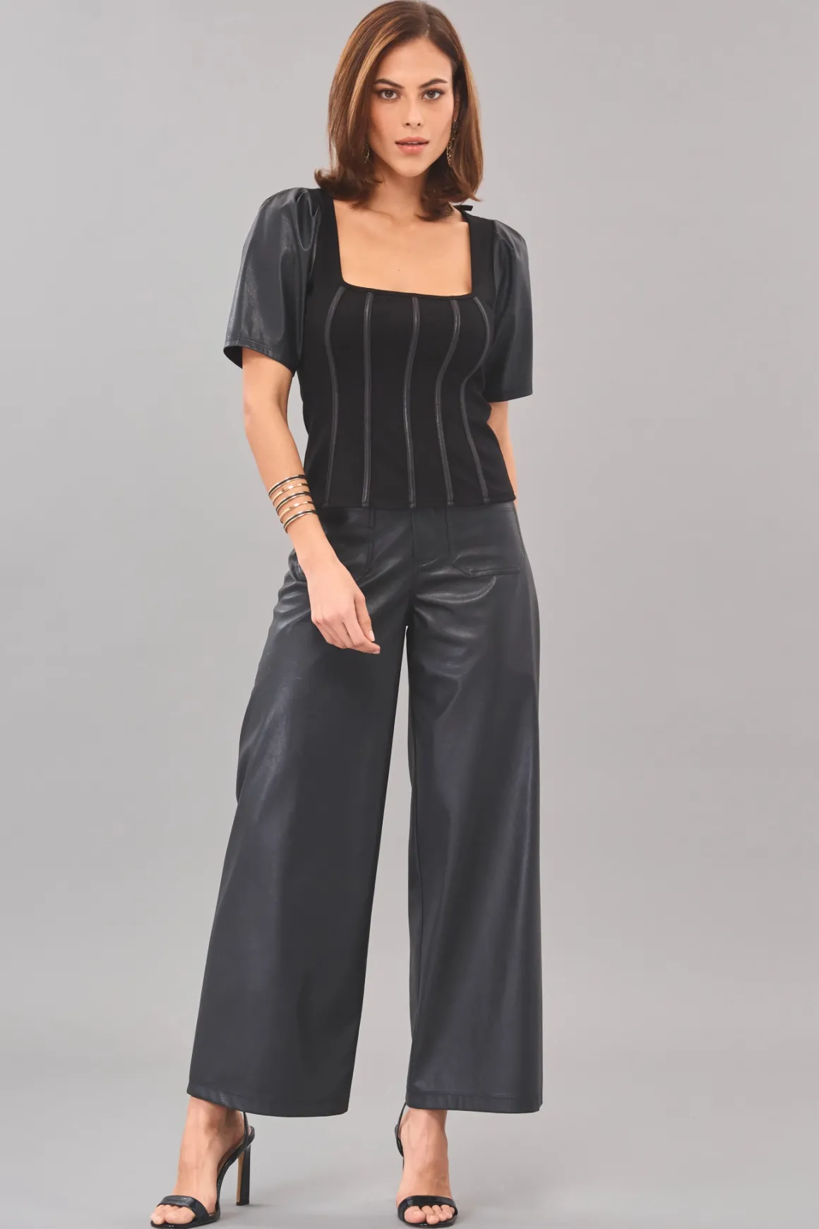 lola_amp_sophie_ponte_lea_2.webp Lola & Sophie Ponte Leather Corset *FINAL SALE*