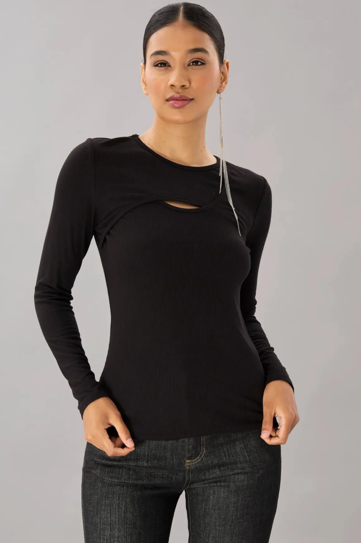Lola & Sophie Rib Knit Wink Top