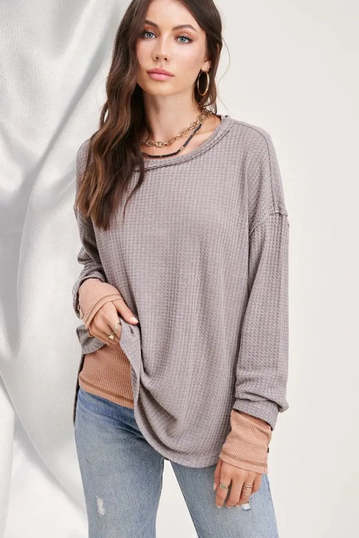 Long Sleeve Bree Waffle Top *Online Only*