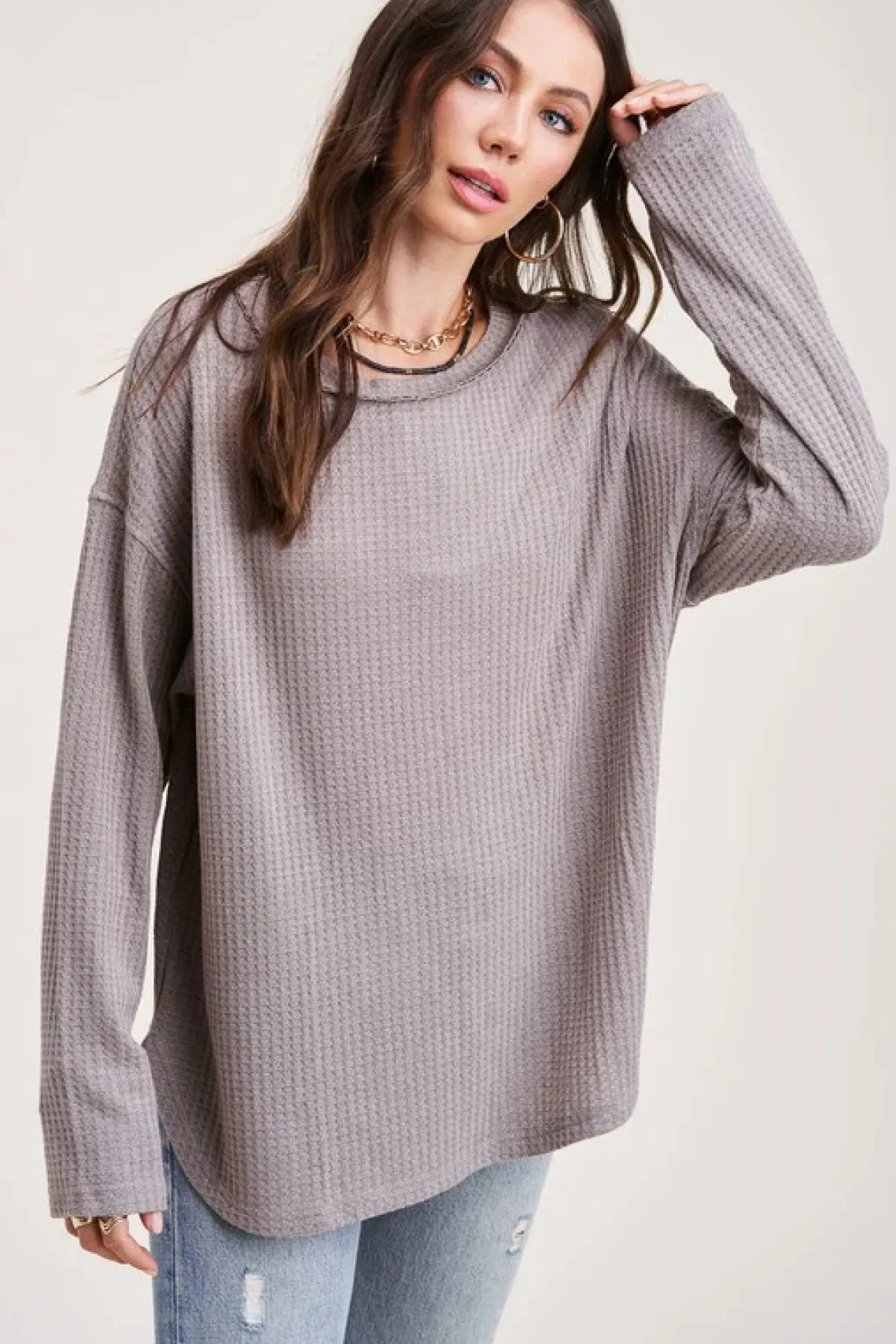 Long Sleeve Bree Waffle Top *Online Only*