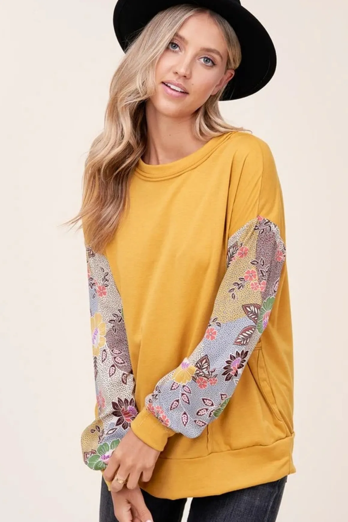 long_sleeve_floral_top_on_6.webp Long Sleeve Floral Top *Online Only*