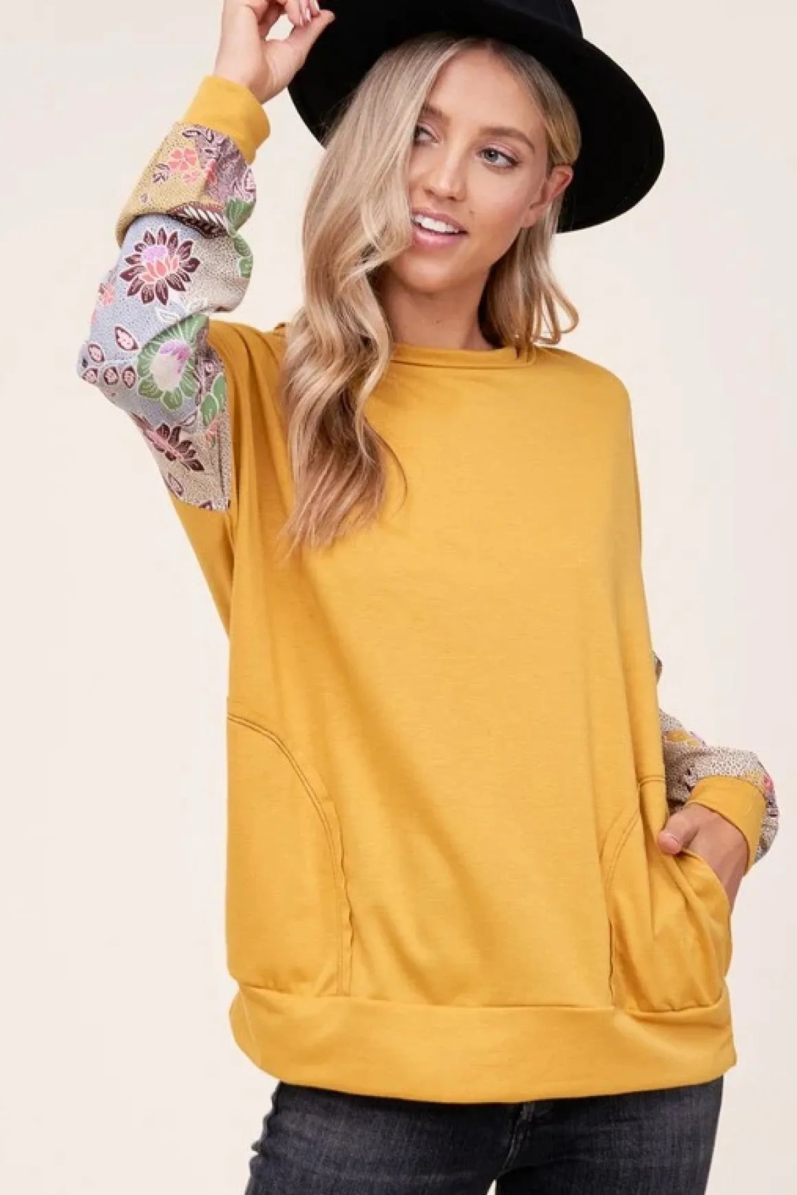 long_sleeve_floral_top_on_7.webp Long Sleeve Floral Top *Online Only*