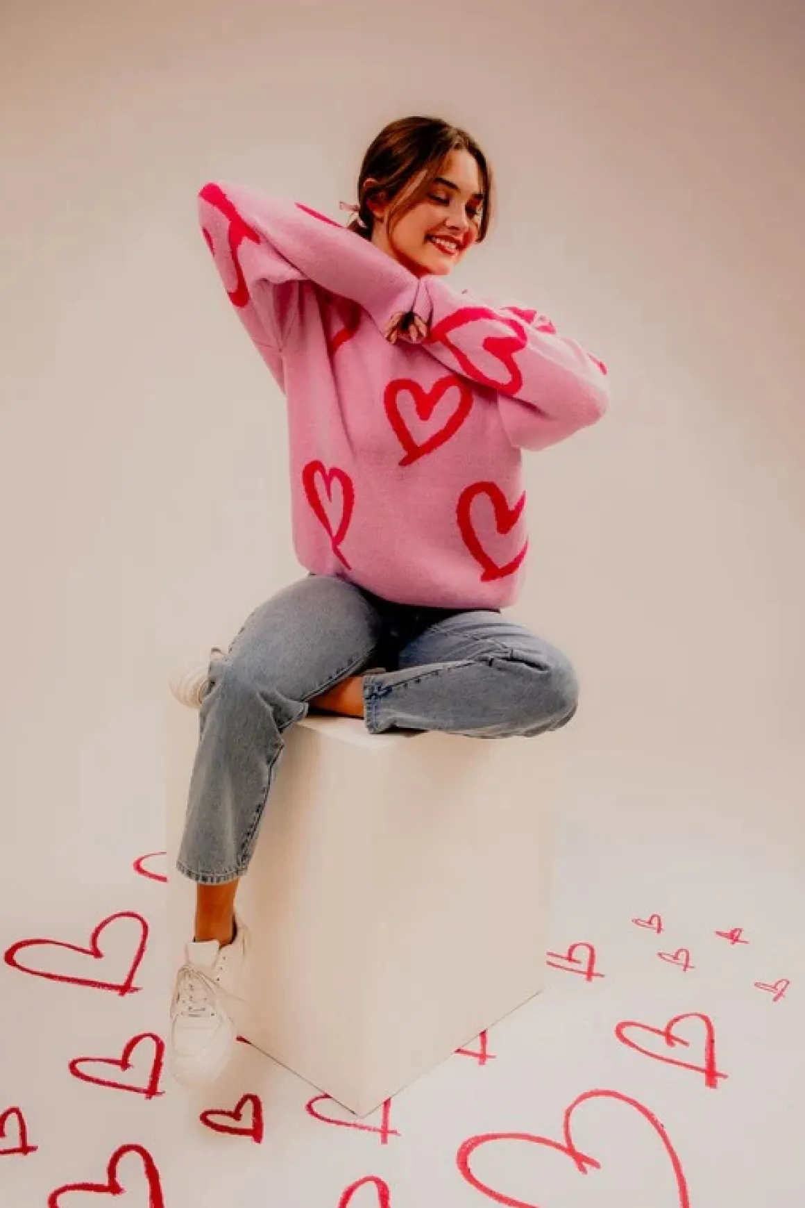 Long Sleeve Heart Sweater *Online Only*