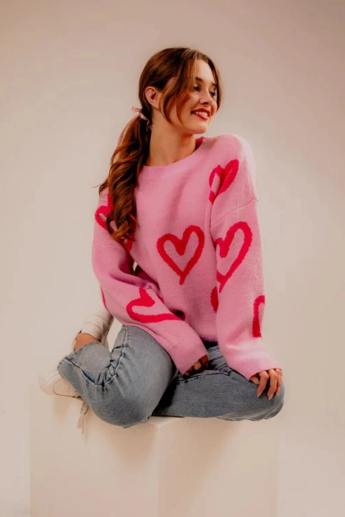 Long Sleeve Heart Sweater *Online Only*