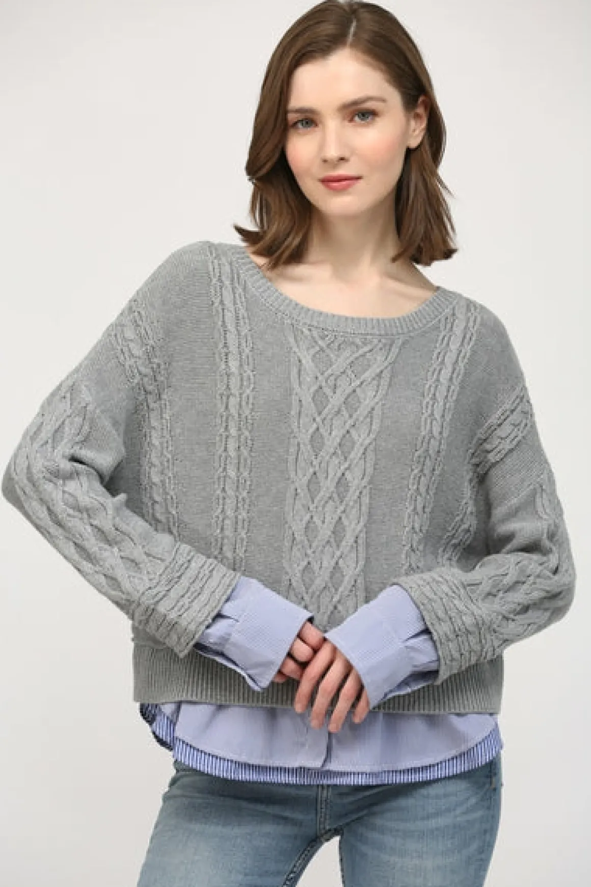 love_amp_revenge_illusion_2.webp Love & Revenge Illusion Cable Knit Sweater