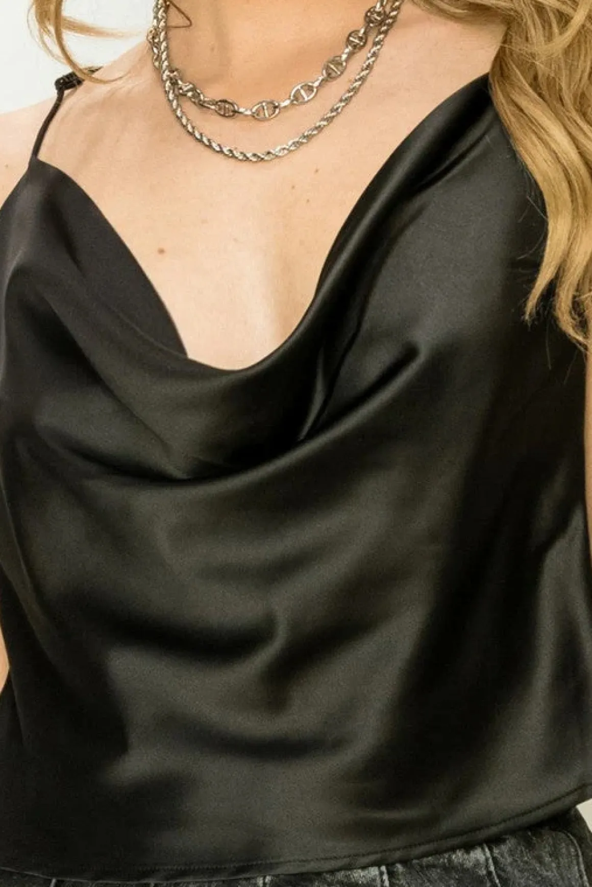 Love Forever Cowl Neck Camisole Top  *Online Only*