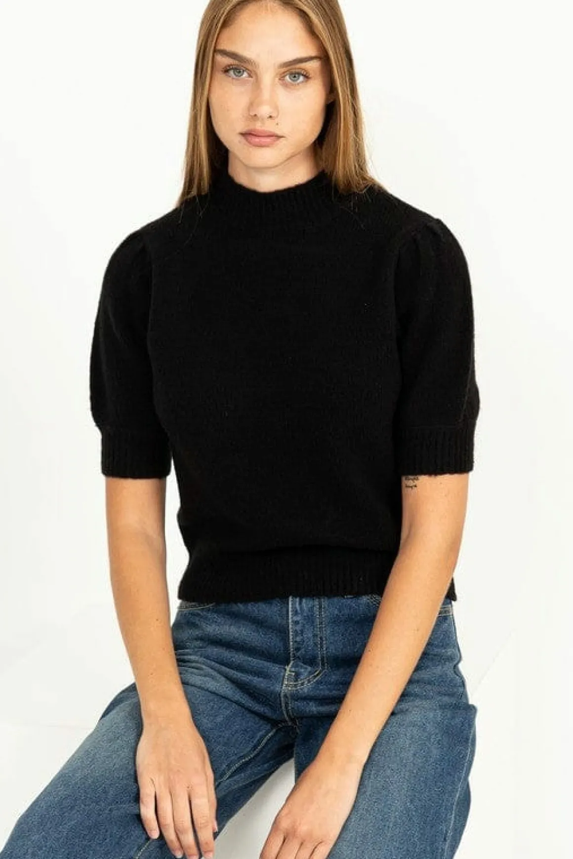 Lovely Embrace Puff Sleeve Sweater Top *Online Only*