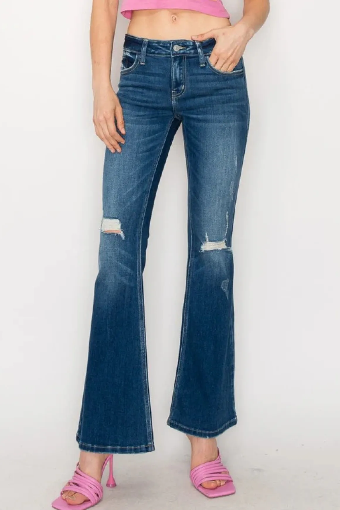 Low Rise Stretch Vintage Flare Jeans *Online Only*