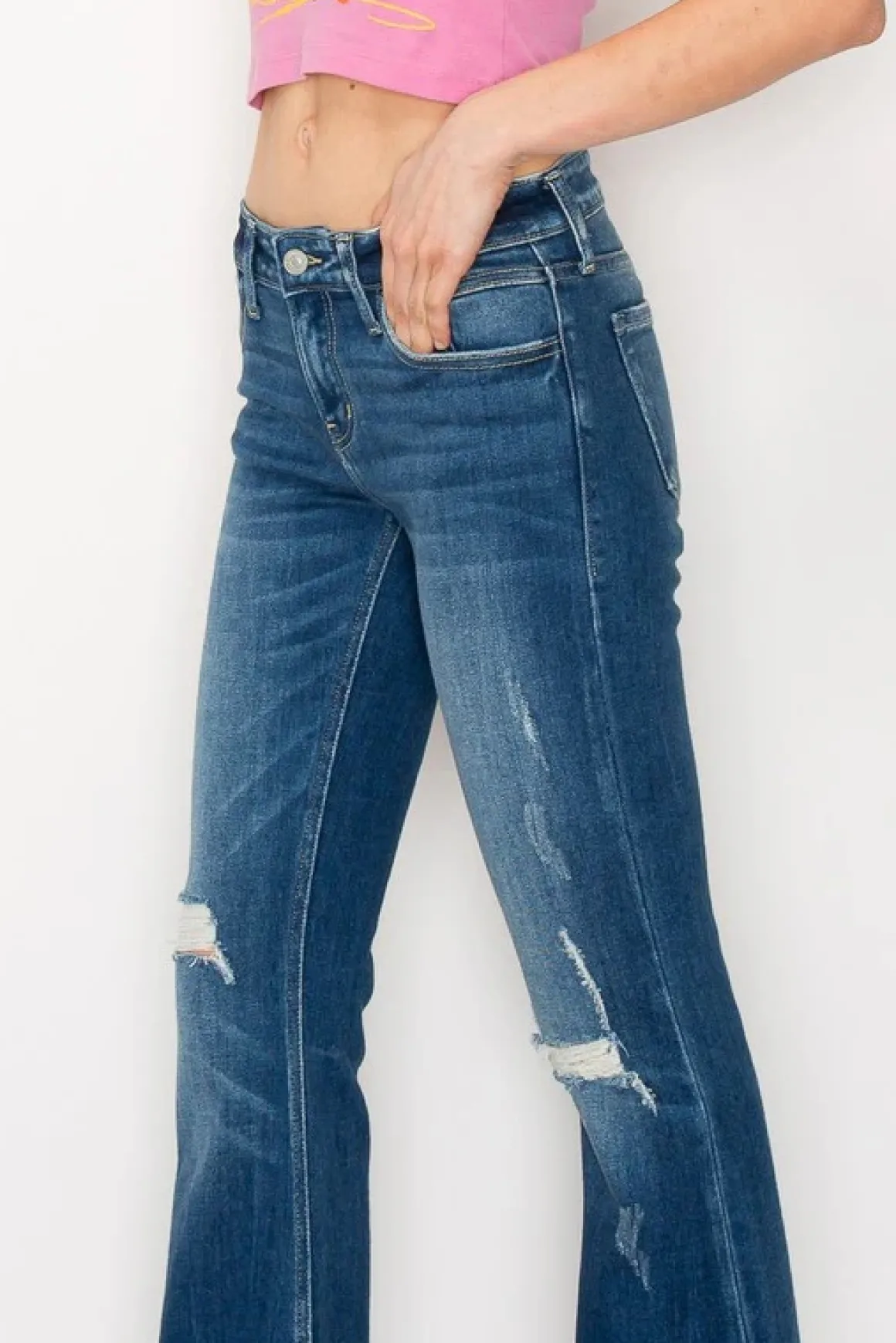 low_rise_stretch_vintage__5.webp Low Rise Stretch Vintage Flare Jeans *Online Only*