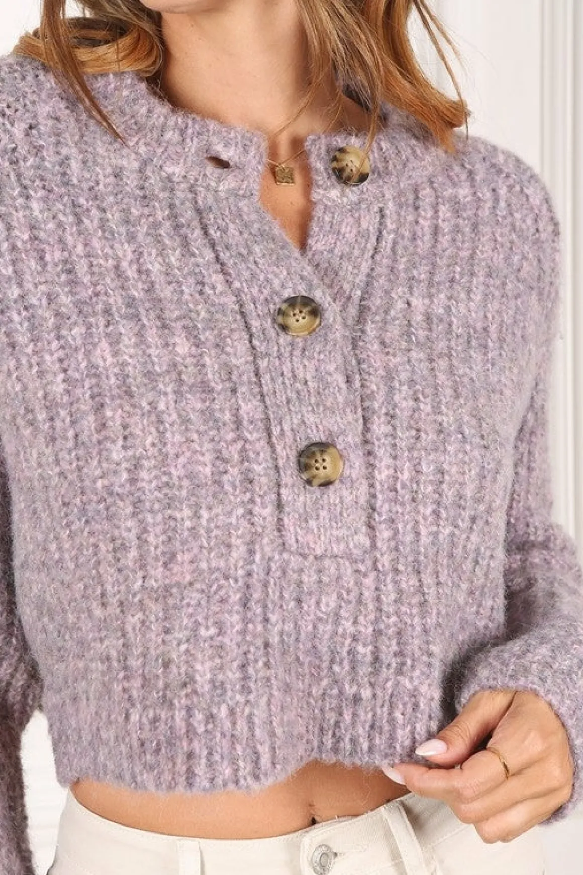 melange_half_button_sweat_2.webp Melange Half Button Sweater *Online Only*
