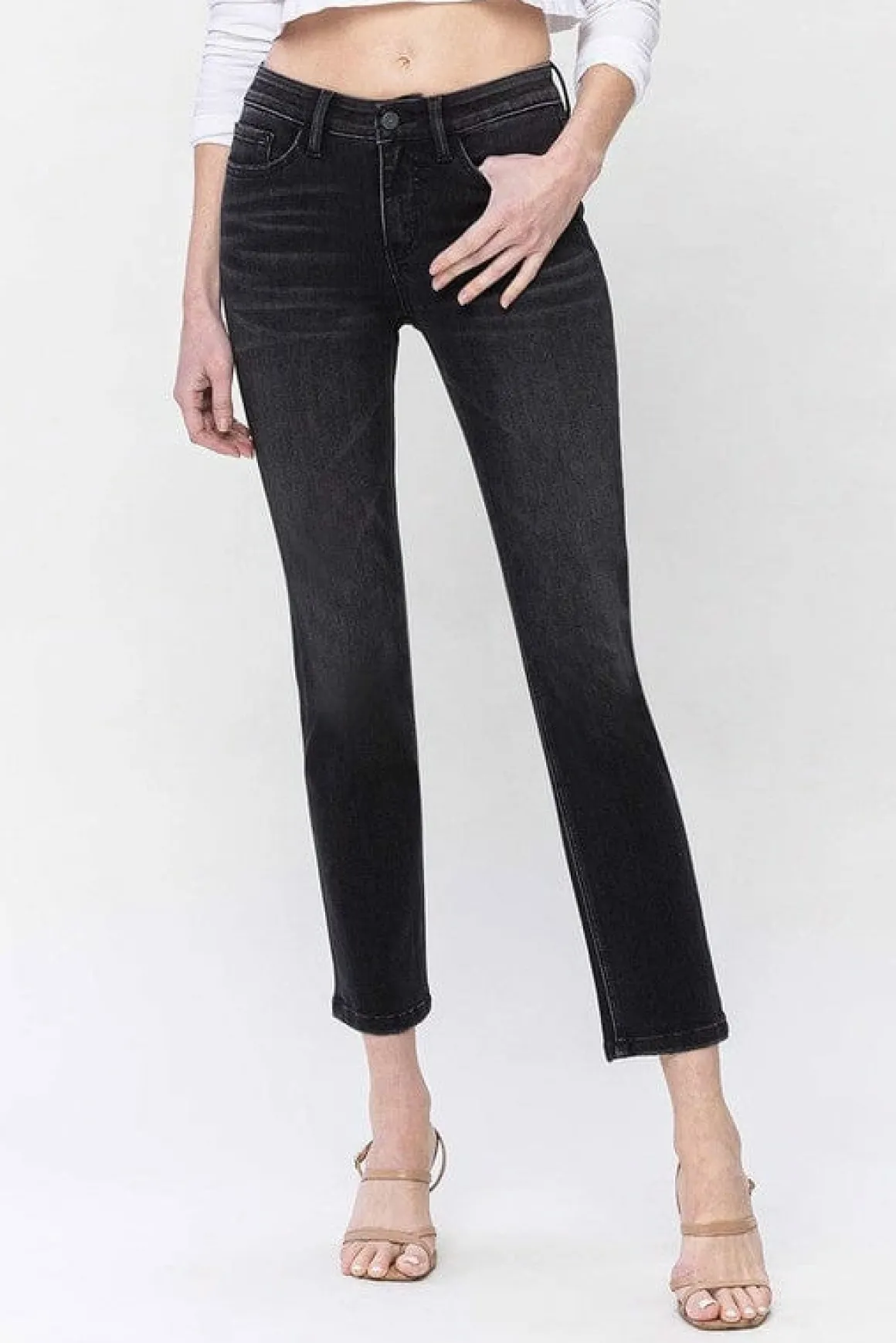 Mid Rise Ankle Slim Straight Jeans Flying Monkey *Online Only*